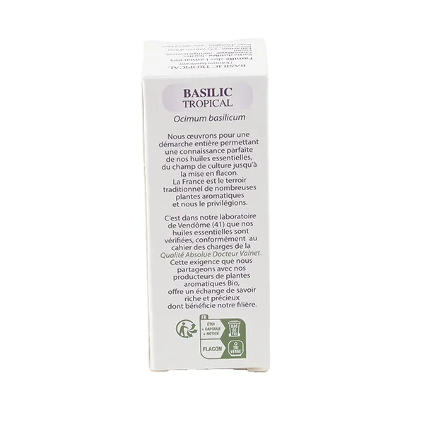 Docteur Valnet huile essentielle de Basilic tropical Bio