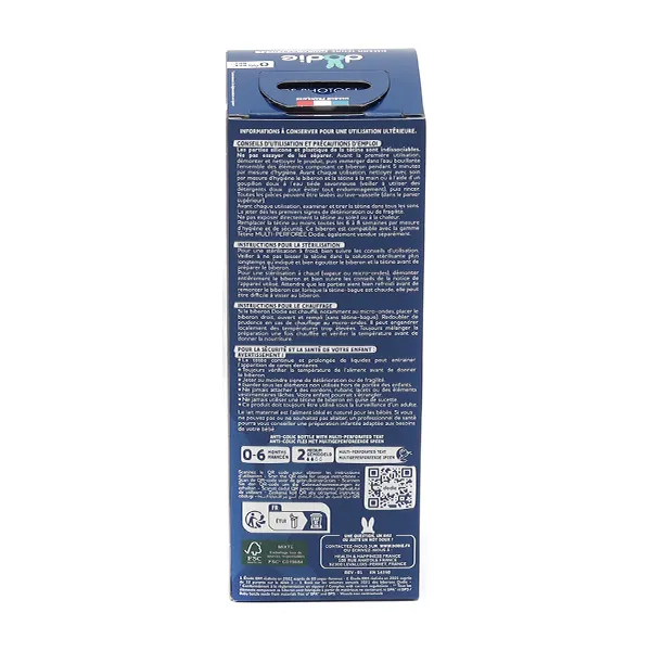 Dodie Biberon anti colique tétine multi perforée 270 ml