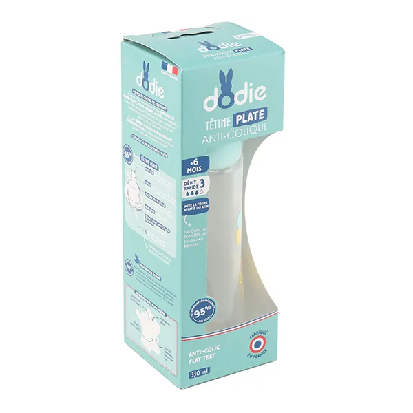 Dodie Biberon Tétine plate débit rapide 330 ml