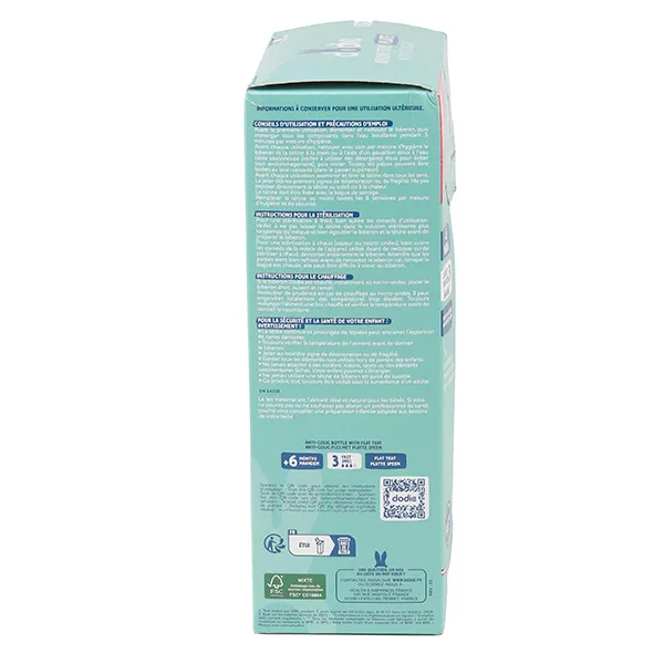 Dodie Biberon Tétine plate débit rapide 330 ml