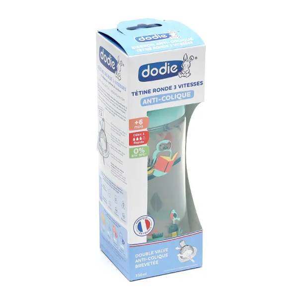 Dodie Biberon Tétine ronde débit rapide 330 ml