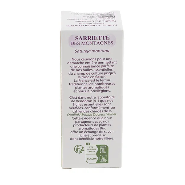 Docteur Valnet huile essentielle Sarriette des montagnes Bio