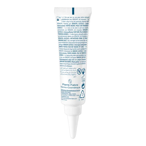 Ducray Keracnyl Glycolic+ Soin lissant désincrustant