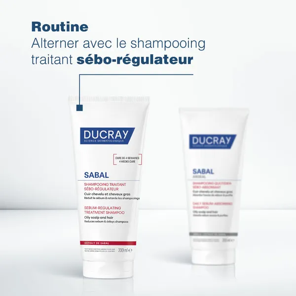 Ducray Sabal Argeal shampooing quotidien sébo absorbant