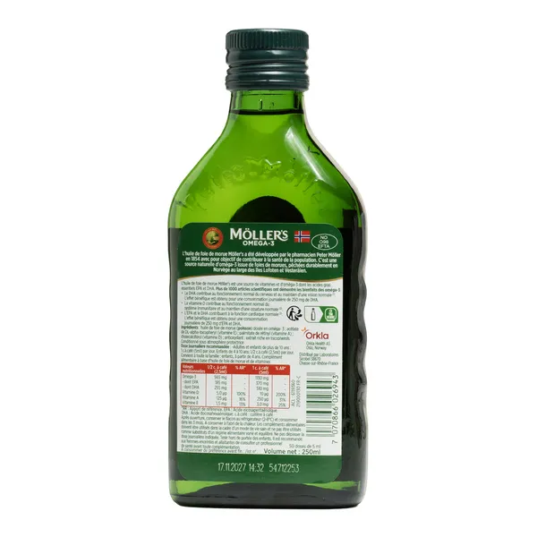 Moller's Omega 3 Huile de foie de morue