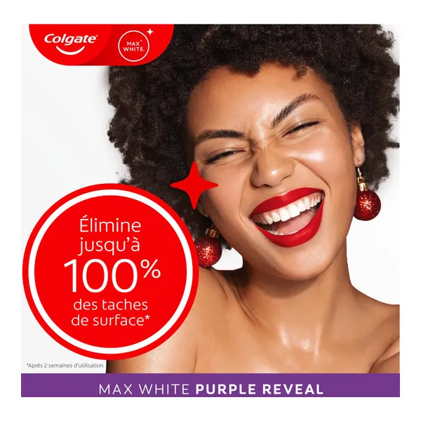 Colgate dentifrice MaxWhite Purple reveal