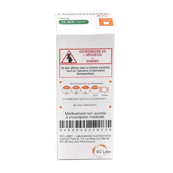 Oxomémazine EG sirop antitussif