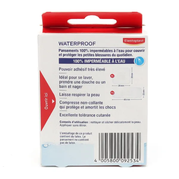 Elastoplast Waterproof pansements assortis