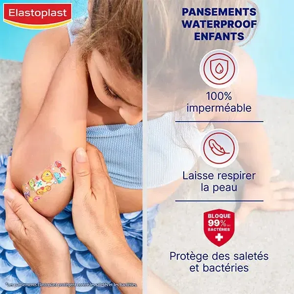 Elastoplast Waterproof Pansements imperméables enfant