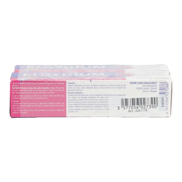 Elgydium Kids dentifrice enfant à la grenadine