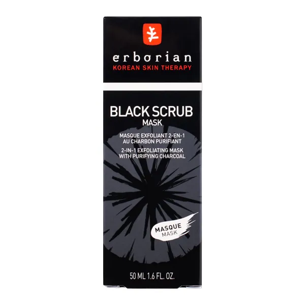 Erborian Black scrub mask masque exfoliant 2 en 1