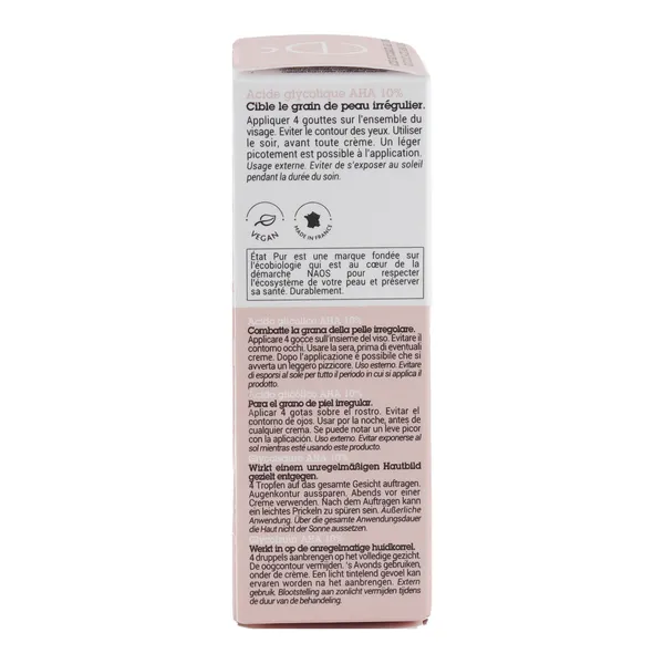 Etat pur Acide Glycolique AHA 10%