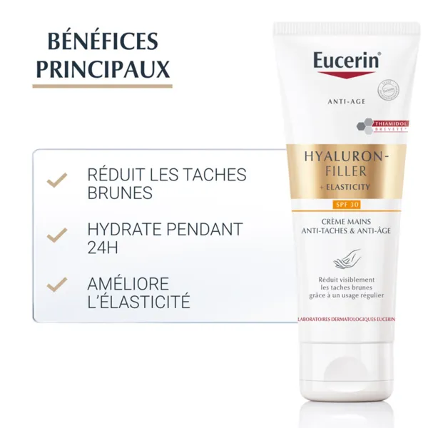 Eucerin Hyaluron Filler + Elasticity Crème mains Anti-taches & anti-âge