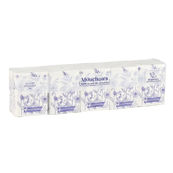 Paquets de mouchoirs en papier compact Euromedis