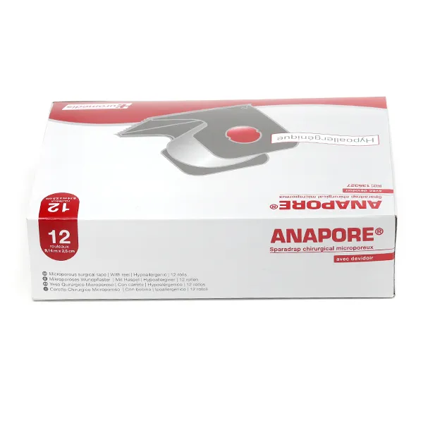 Euromedis Anapore sparadrap chirurgical 2,5 cm x 9,14 m