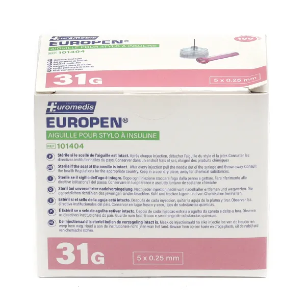 Europen aiguille pour stylo à insuline x 100