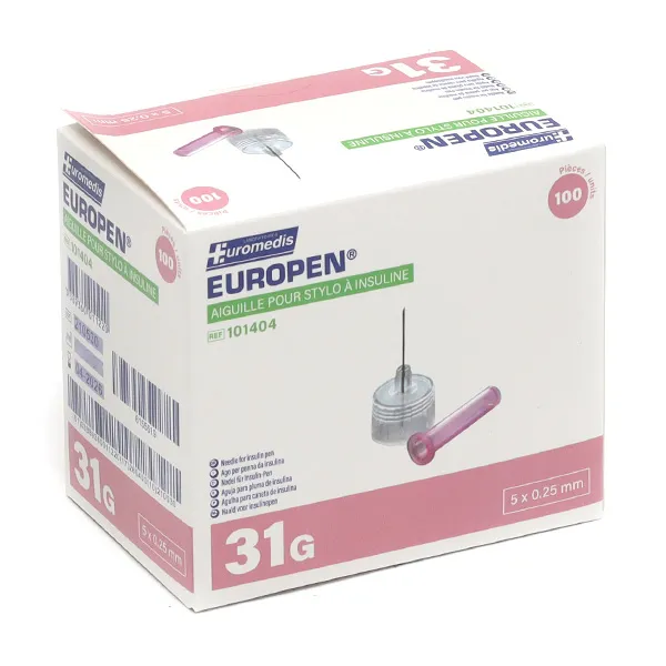 Europen aiguille pour stylo à insuline x 100