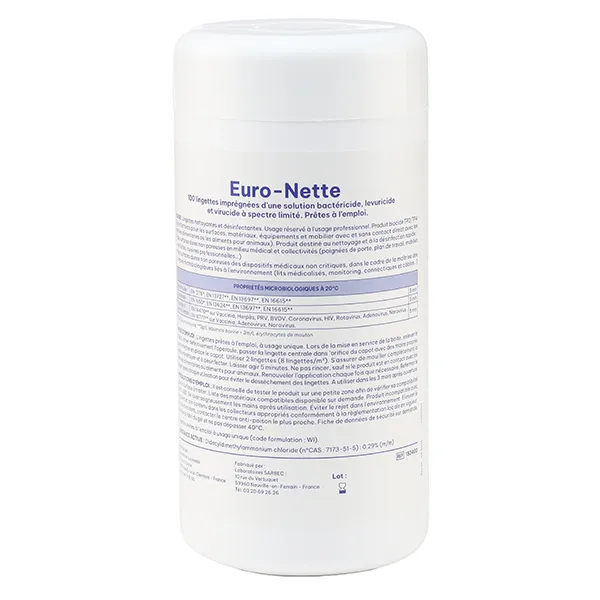 Lingettes nettoyantes et désinfectantes Euro nette