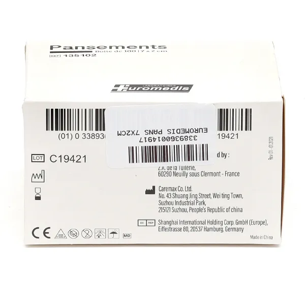 Euromedis pansements 7 cm x 2 cm
