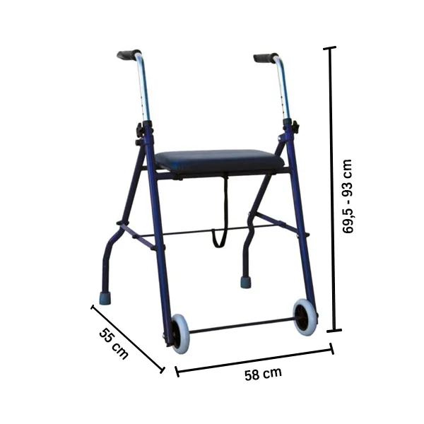 Rollator 2 roues avec siège