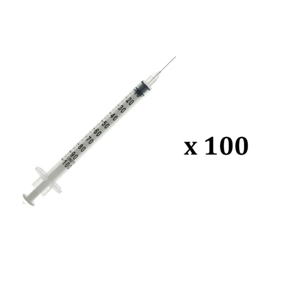 Seringue à insuline avec aiguille 29 G x 100