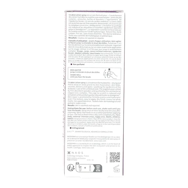 Bioderma Cicabio lotion spray asséchant réparateur