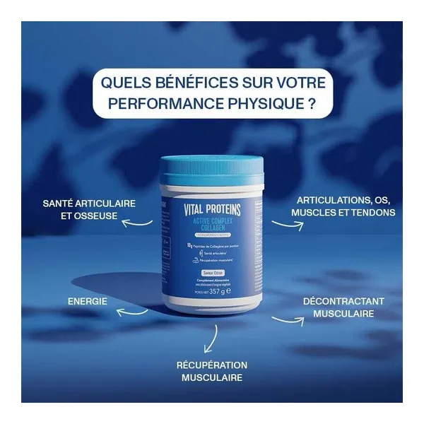 Vital Proteins Active Complex Collagen poudre saveur citron