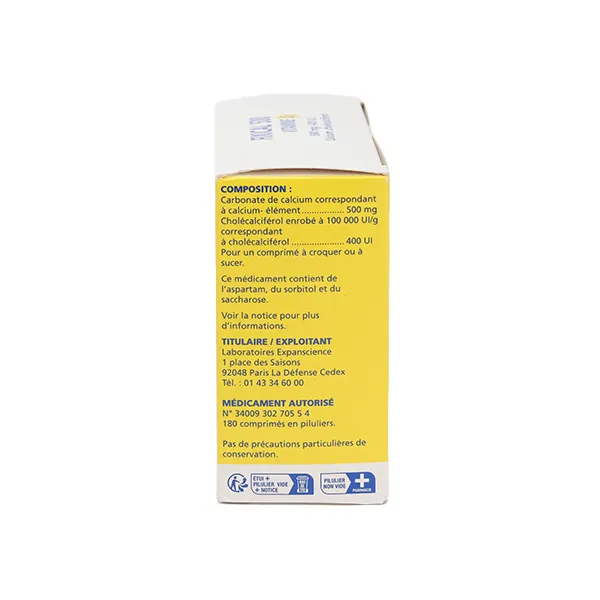 Fixical 500 Vitamine D3 500 mg/400 UI comprimé
