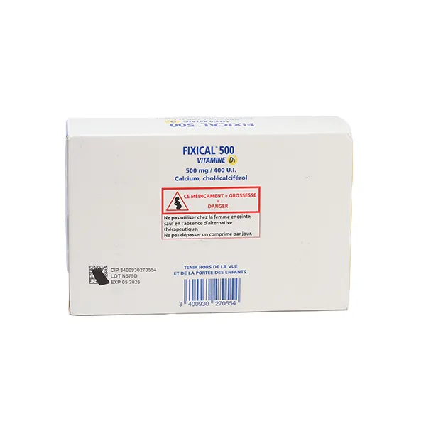 Fixical 500 Vitamine D3 500 mg/400 UI comprimé