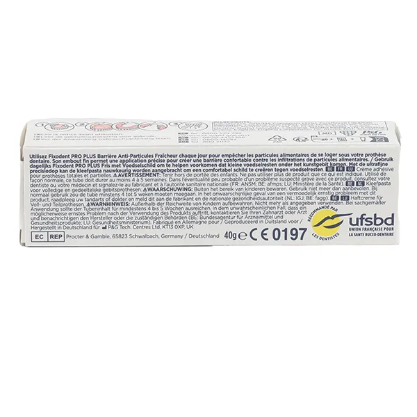 Fixodent Pro Plus Crème adhésive arôme frais
