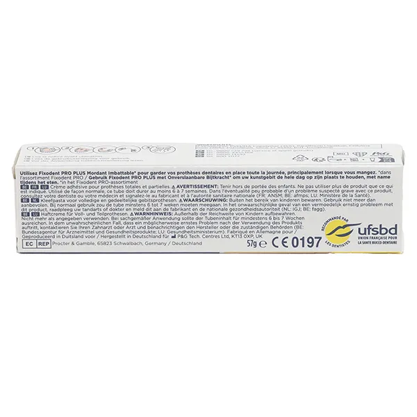 Fixodent Pro Plus Mordant imbattable crème adhésive
