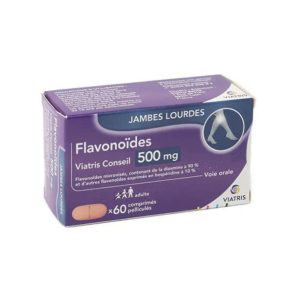 Flavonoides 500 mg Viatris comprimé Jambes lourdes