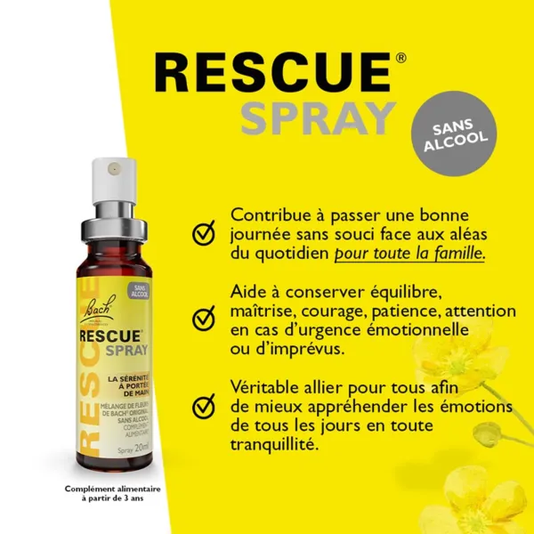 Fleurs de Bach Rescue spray sans alcool