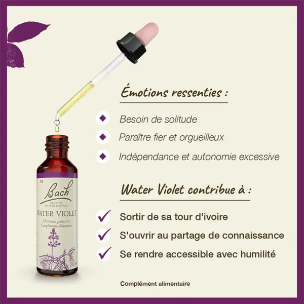 Fleurs de Bach Water violet n°34