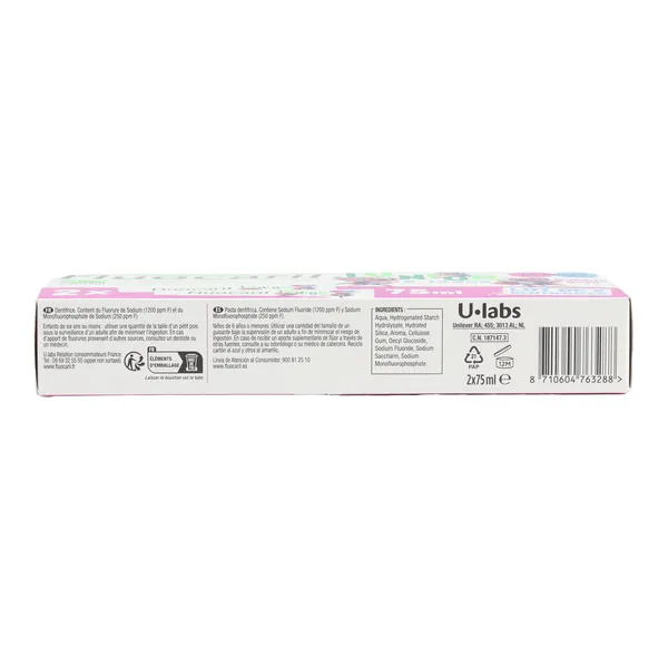 Fluocaril Junior dentifrice Bubble Gum 6 -13 ans