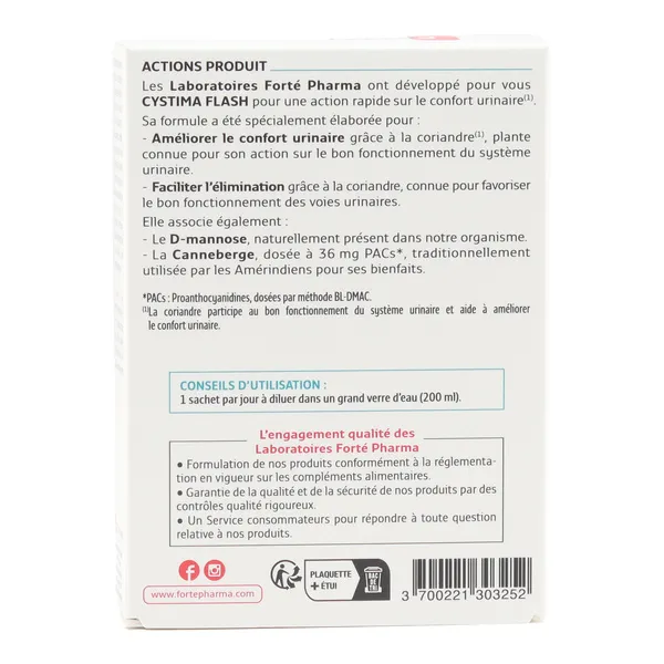 Forté Pharma Cystima Flash sachet