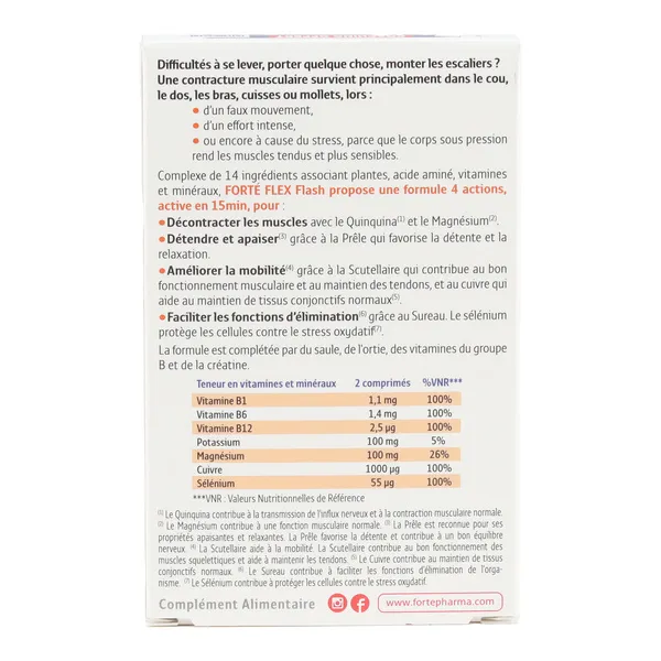 Forté Flex Flash D Contract' Muscles comprimés