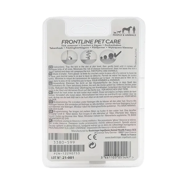 Frontline Pet Care crochet à tiques