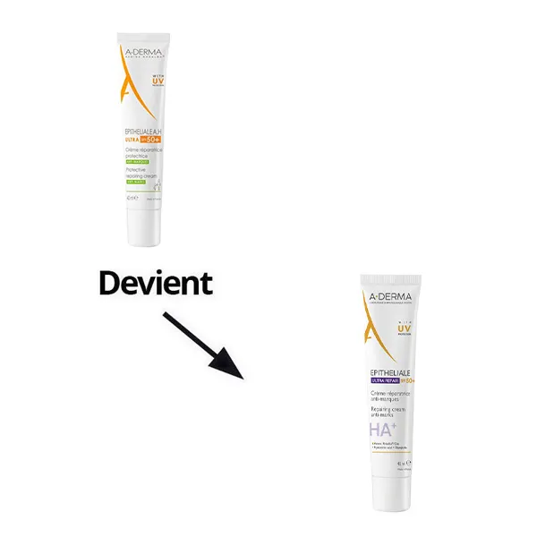 A Derma Epitheliale AH Ultra Crème réparatrice  anti marques SPF 50+