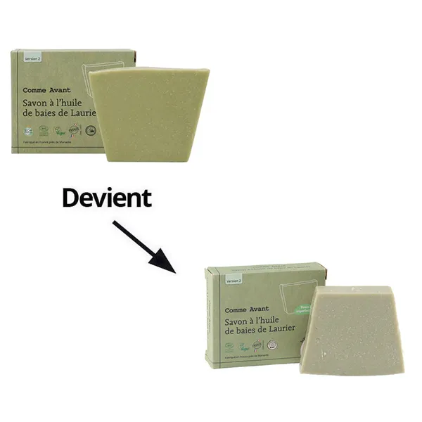 Comme Avant Savon à l'huile de baies de laurier Bio