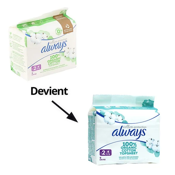 Always Cotton Protection Serviette hygiénique Long Bio