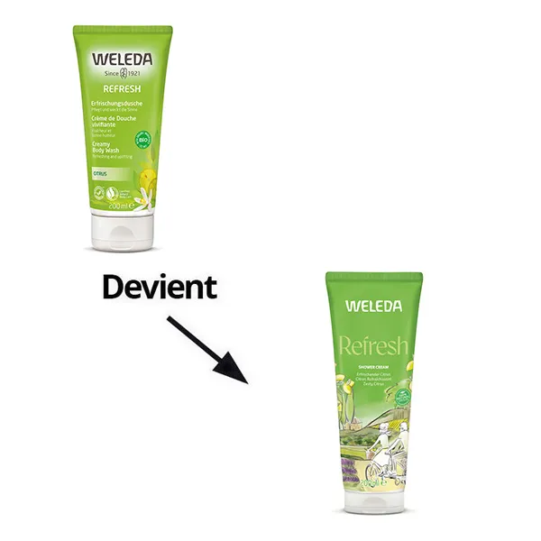Weleda Refresh Crème de douche vivifiante au citrus Bio