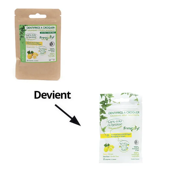 Frescoryl Nature Dentifrice à croquer citron comprimés