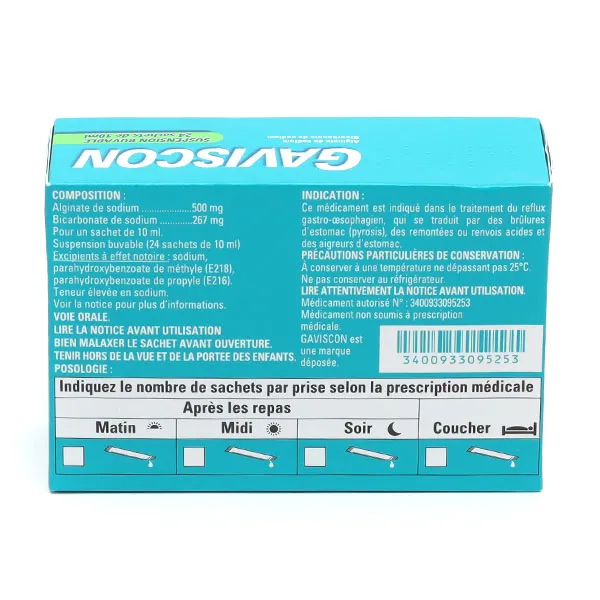 Gaviscon sachet menthe