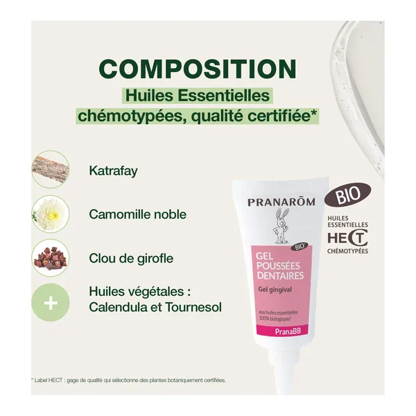 Pranarom PranaBB Gel poussées dentaires