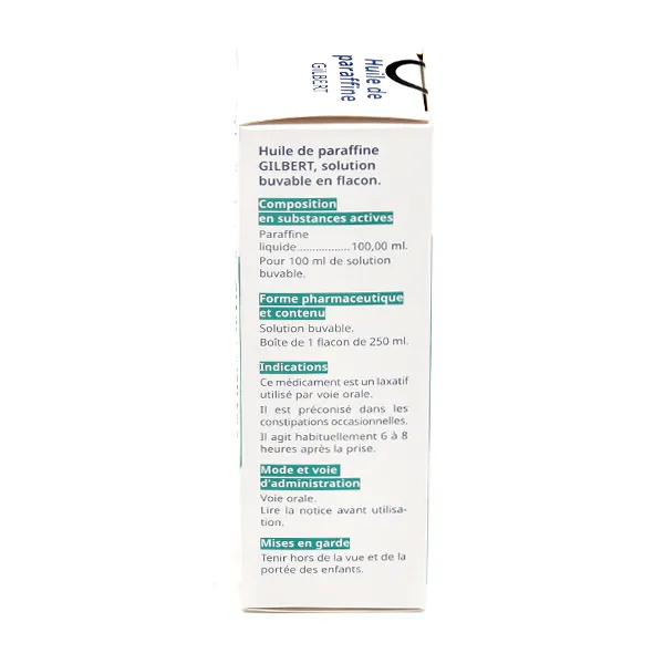 Gilbert huile de paraffine solution buvable
