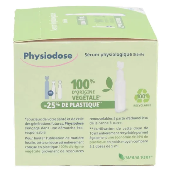 Gilbert Physiodose unidoses en plastique d'origine végétale