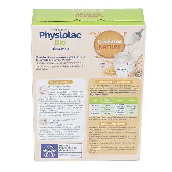 Physiolac Bio Céréales nature
