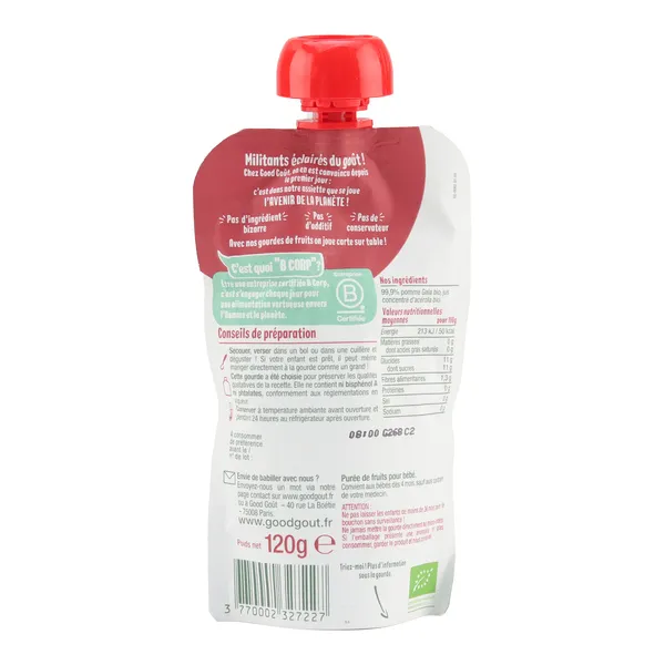 Good Goût Compote Pomme Gala bio