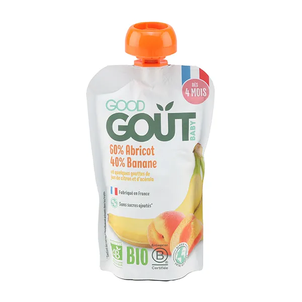 Good Goût Compote Abricot banane Bio